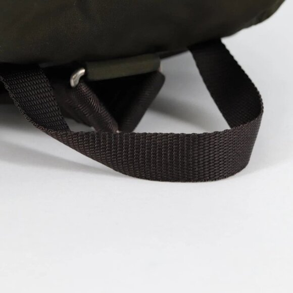 PRADA Backpack Nylon Khaki Silver Auth th6297 - Picture 8 of 15